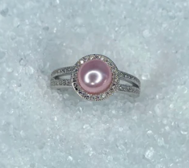 925 Sterling Silver Halo 2 With Rhinestones